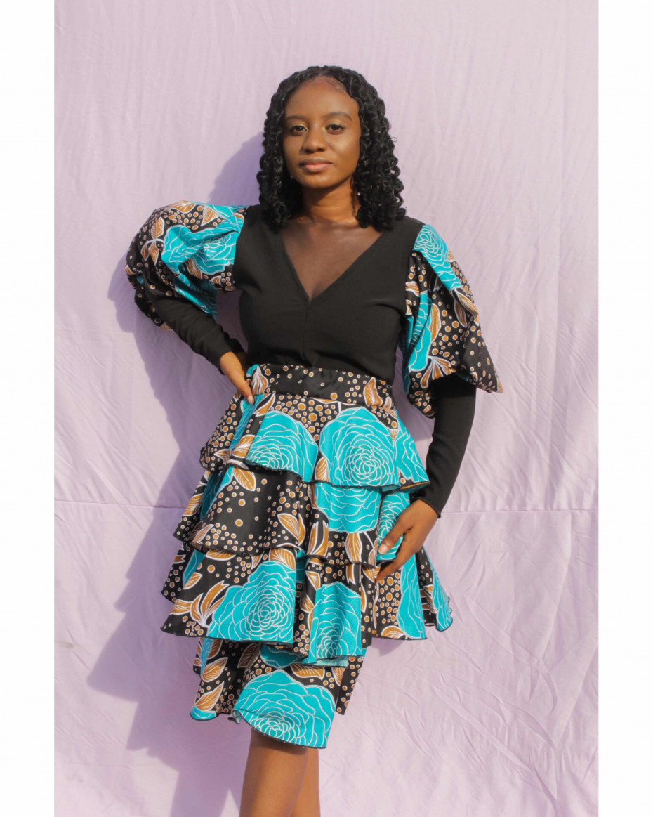 AFRICAN PRINT ENOMWOYI CROP TOP AND SKIRT