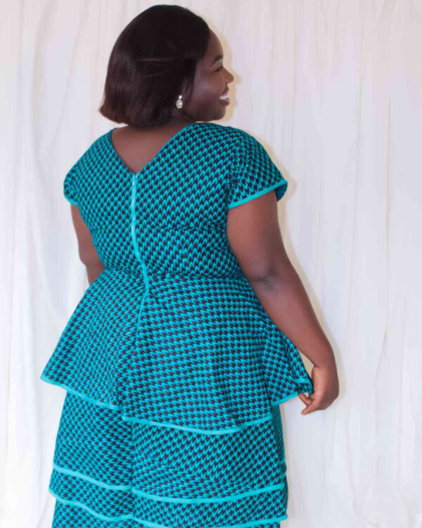 AFRICAN PRINT ISOKEN LAYERED SKIRT AND FLARE TOP - Image 2